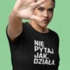 T-shirt dla IT czarny - Nie pytaj jak. Działa