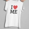 koszulka z napisem i love me damska biała malfini