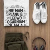 koszulka z zabawnym napisem - nie mam planu b