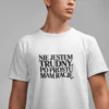 t-shirt męski z nadrukiem biały malfini - nie jestem trudny, po prostu ma rację