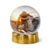 Kula wodna śnieżna na zdjęcie ze złotą podstawką 90mm