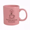 kubek personalizowany duży różowy z nadrukiem 590ml