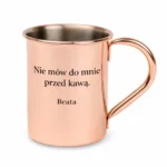 Kubek stalowy miedziany, 330ml, wąski - Twój Projekt
