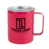 różowy kubek z własnym nadrukiem stalowy 330ml