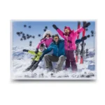 Ramka wodna na zdjęcie 10x15cm - srebrne płatki śniegu