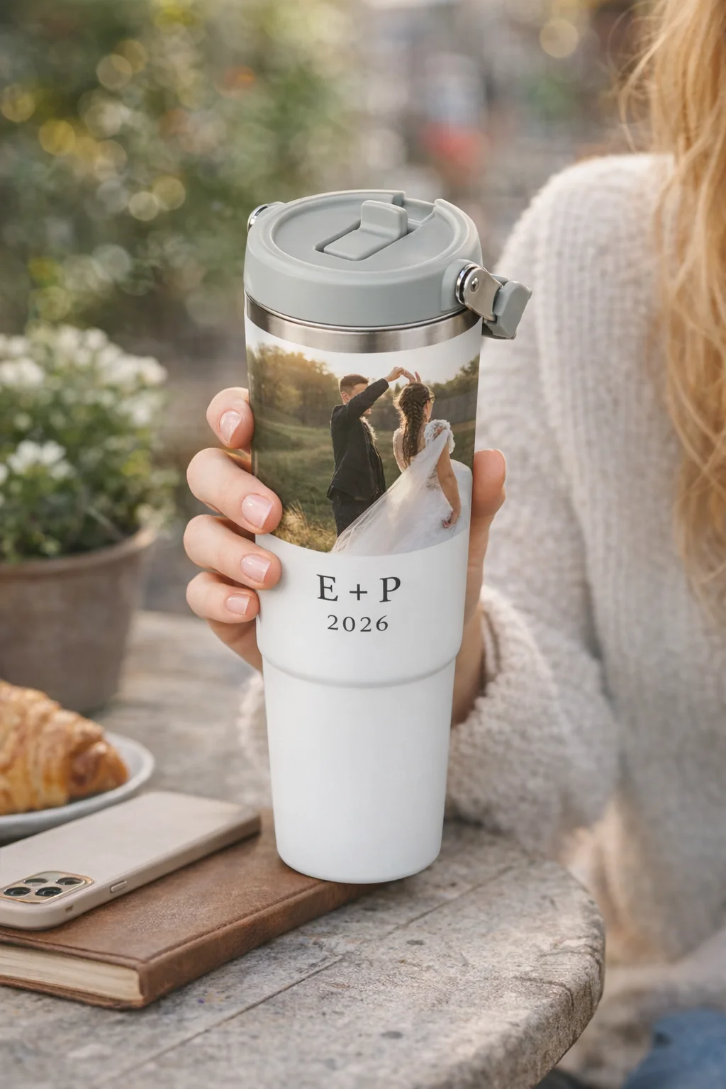 Kubek stalowy z własnym nadrukiem Trip 900ml - Twój Projekt - obrazek 2