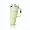 Duży kubek termiczny z grawerem, 1200ml, ergonomiczny uchwyt - zielony