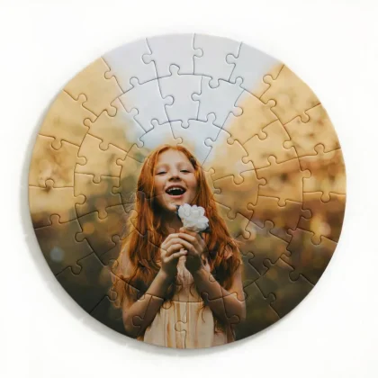 Okrągłe puzzle ze zdjęciem 45 elementów