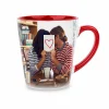 czerwony kubek latte z nadrukiem 300ml