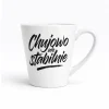 kubek latte z napisem chujowo ale stabilnie