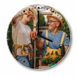 Personalizowany zegar ścienny ze zdjęciem, okrągły 30cm - Twój Projekt