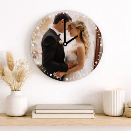personalizowany zegar okrągły ze zdjęciem 20cm