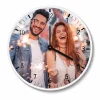 personalizowany zegar okrągły ze zdjęciem akrylowy 30 cm
