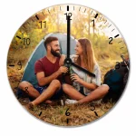 Personalizowany zegar ścienny ze zdjęciem, okrągły 20cm - Cyfry