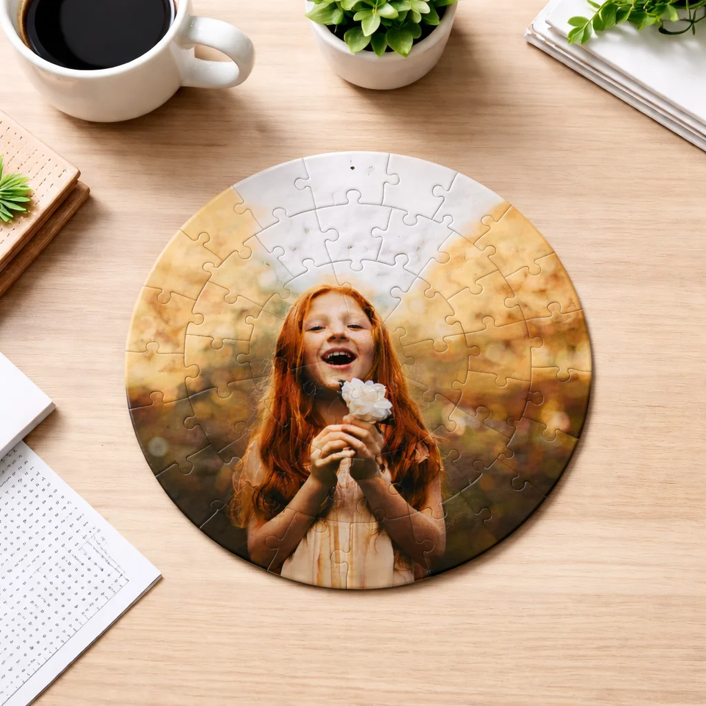 puzzle ze zdjęciem okrągłe 20cm średnicy