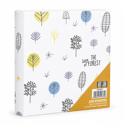 Album kieszeniowy szyty na 200 zdjęć - Doodle Forest