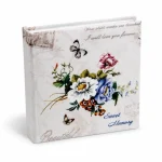 Album na zdjęcia zamszowa okładka, 22x22cm - Kwiaty / Sweet Memory