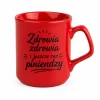 czerwony kubek z nadrukiem 300ml