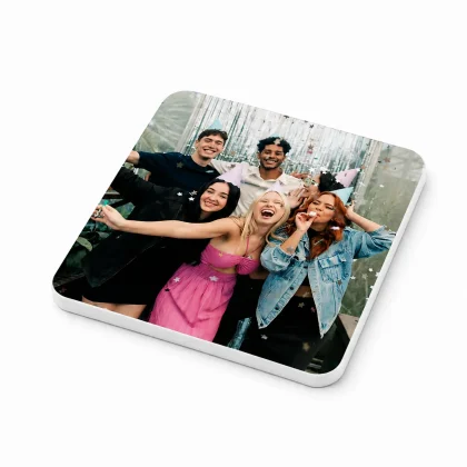 personalizowana podkładka pod kubek z korkowym spodem 10x10cm