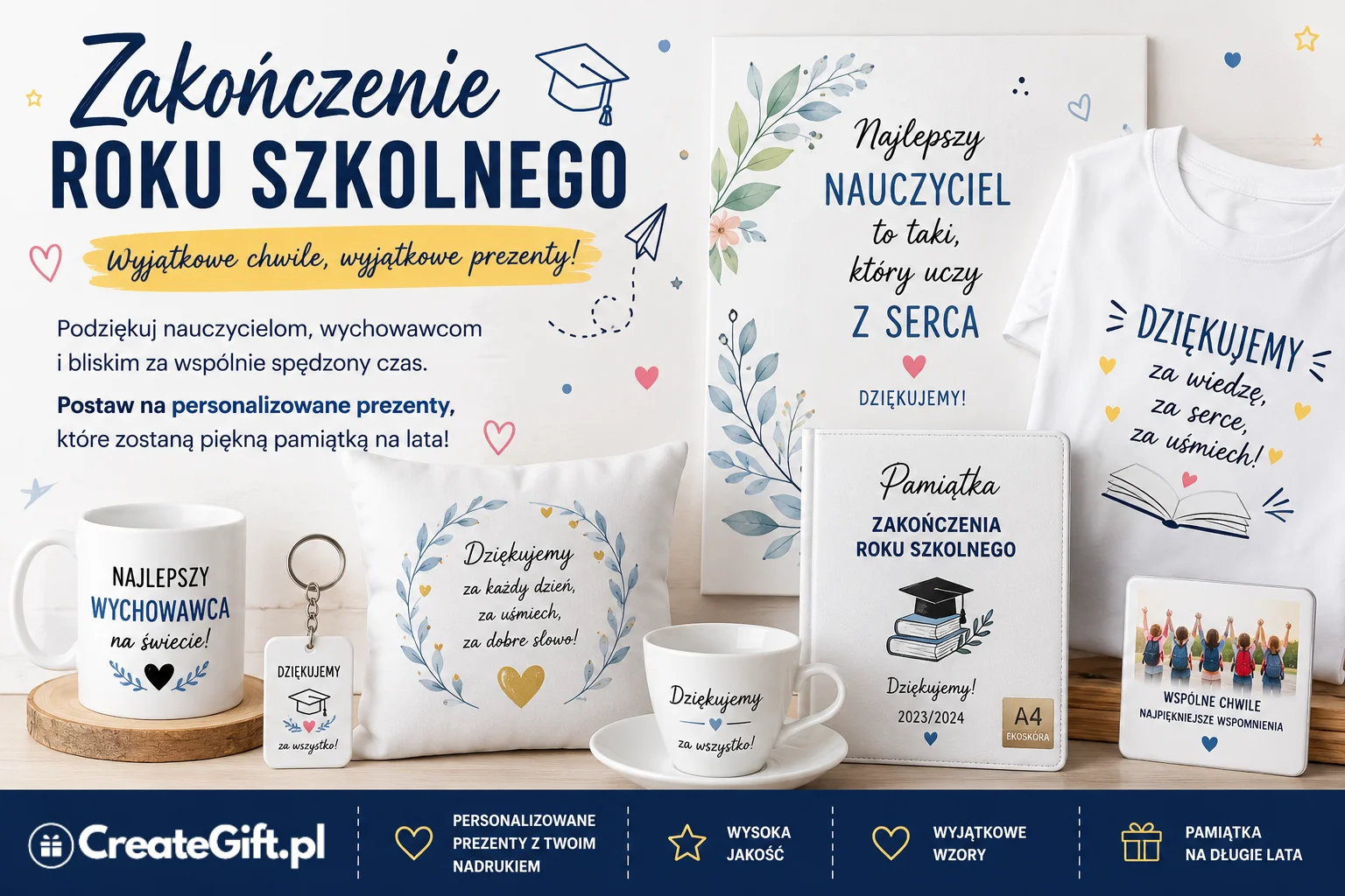 personalizowane prezenty na zakończenie roku szkolnego