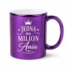 personalizowany kubek perłowy fioletowy metalic 300ml