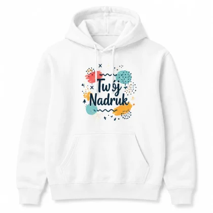 Bluza z nadrukiem męska biała