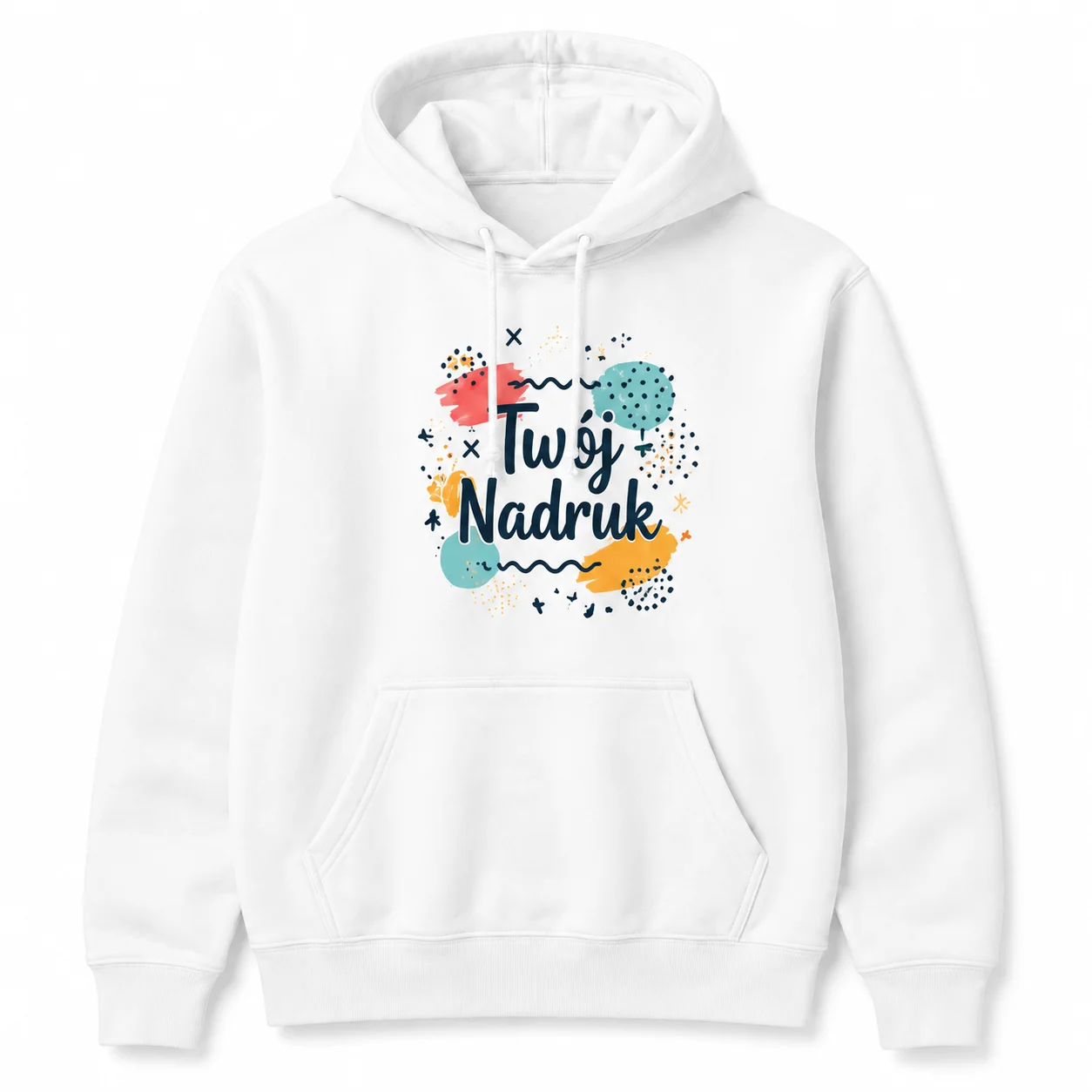 Bluza z nadrukiem męska biała