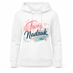 Bluza z nadrukiem damska, bawełna Ring-spun