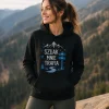 damska bluza z nadrukiem czarna