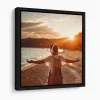 personalizowany obraz w ramie american box czarnej 30x30